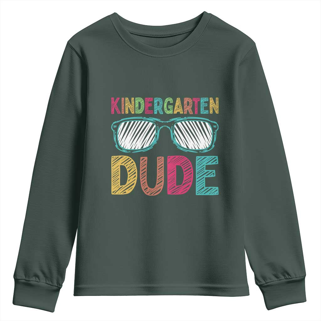 Kindergarten Dude Youth Sweatshirt Funny First Day Back to School Student