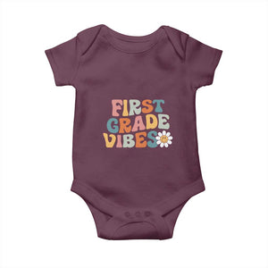 Retro 1st Day of School Baby Onesie First Grade Vibes 1st Grade Team
