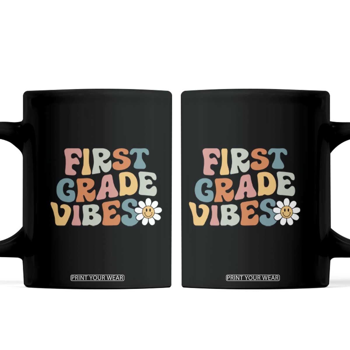 Retro 1st Day of School Coffee Mug First Grade Vibes 1st Grade Team