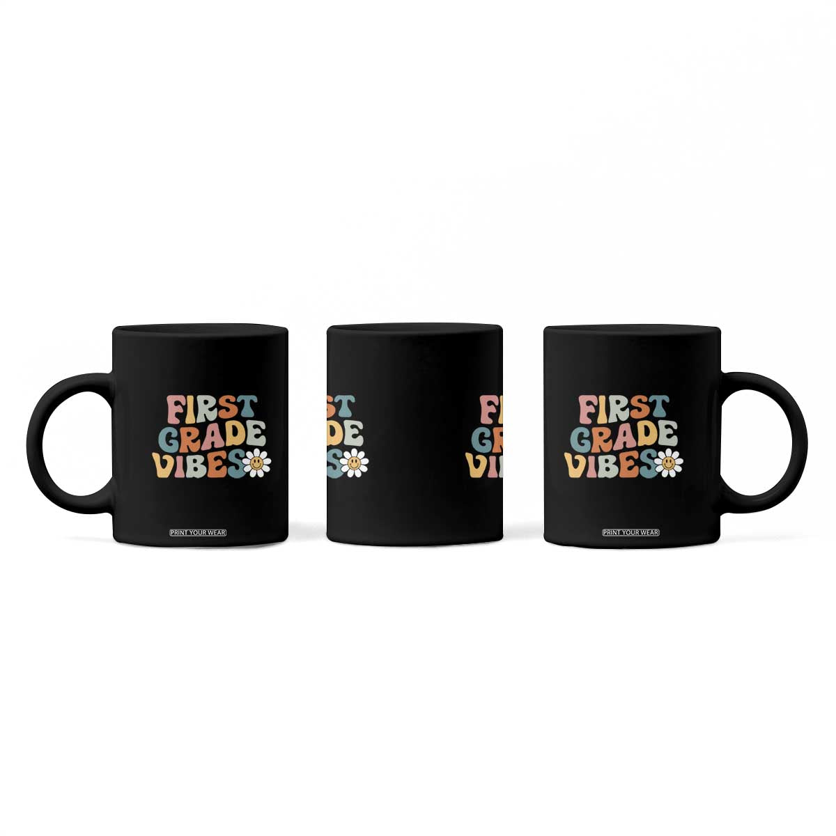 Retro 1st Day of School Coffee Mug First Grade Vibes 1st Grade Team