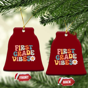 Retro 1st Day of School Ceramic Ornament First Grade Vibes 1st Grade Team