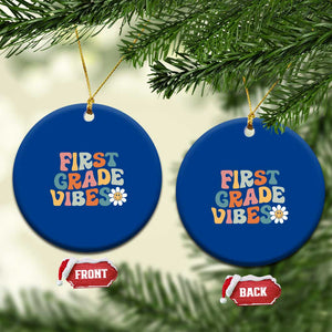 Retro 1st Day of School Ceramic Ornament First Grade Vibes 1st Grade Team