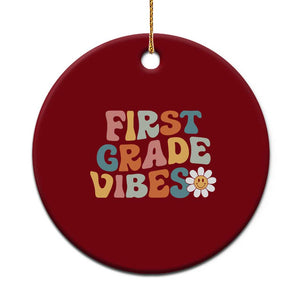 Retro 1st Day of School Ceramic Ornament First Grade Vibes 1st Grade Team