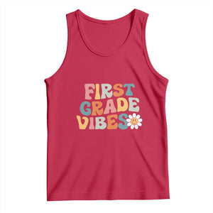 Retro 1st Day of School Tank Top First Grade Vibes 1st Grade Team