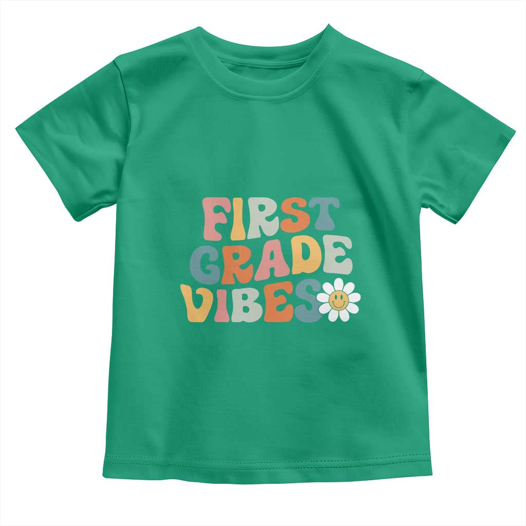 Retro 1st Day of School Toddler T Shirt First Grade Vibes 1st Grade Team