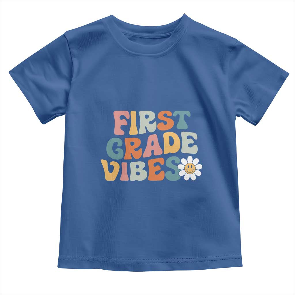 Retro 1st Day of School Toddler T Shirt First Grade Vibes 1st Grade Team