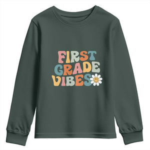 Retro 1st Day of School Youth Sweatshirt First Grade Vibes 1st Grade Team