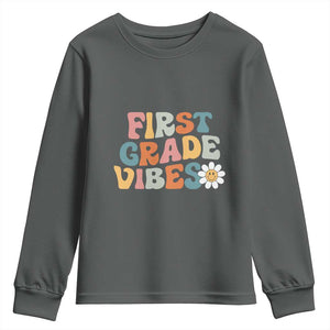 Retro 1st Day of School Youth Sweatshirt First Grade Vibes 1st Grade Team