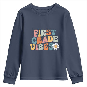 Retro 1st Day of School Youth Sweatshirt First Grade Vibes 1st Grade Team