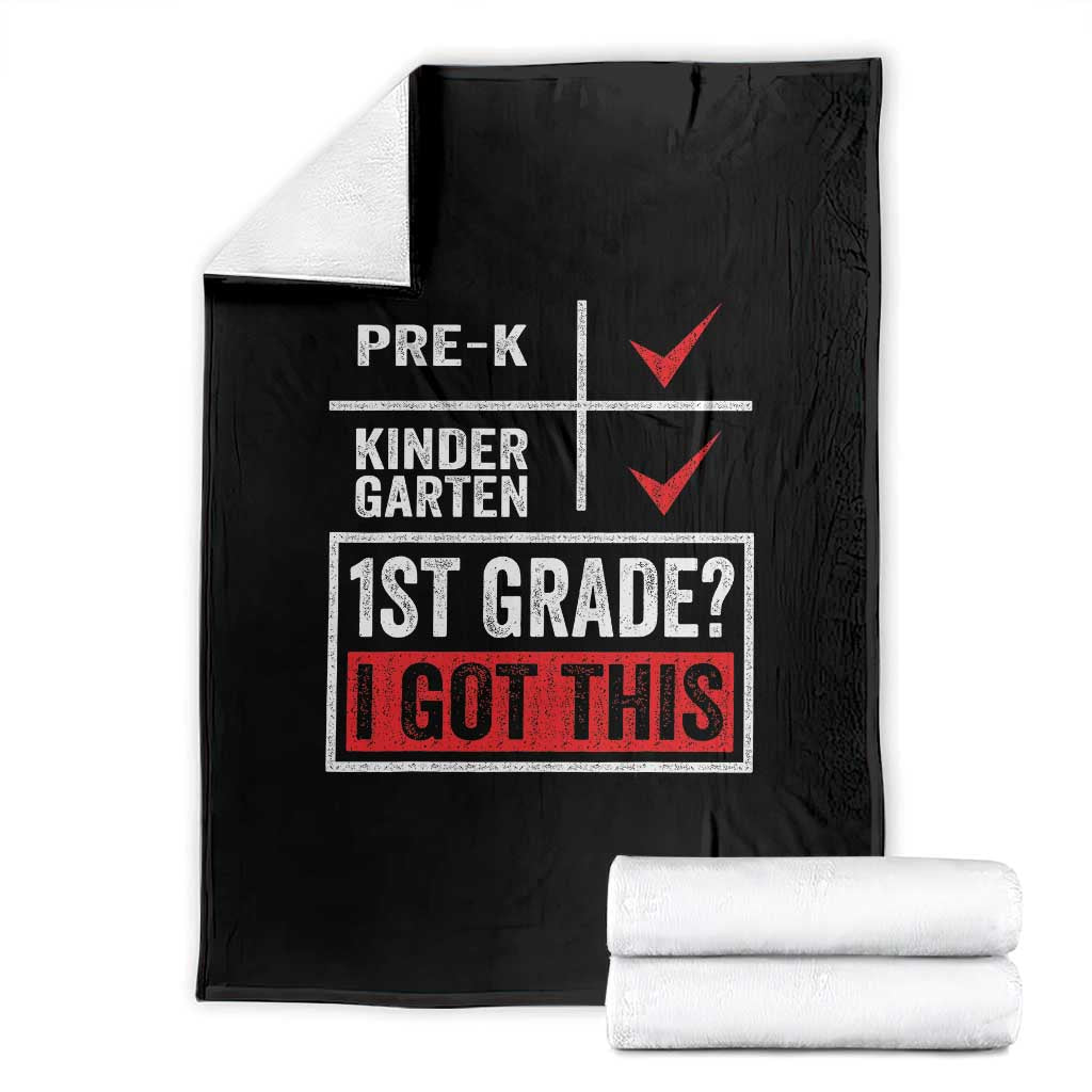 Boys and Girls First Day of First Grade Throw Blanket Back to School