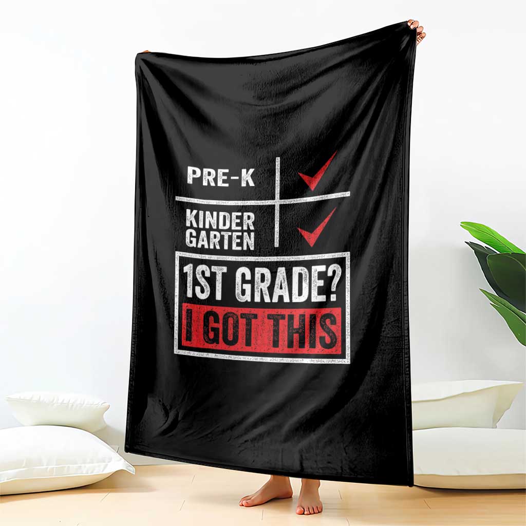 Boys and Girls First Day of First Grade Throw Blanket Back to School