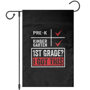 Boys and Girls First Day of First Grade Garden Flag Back to School