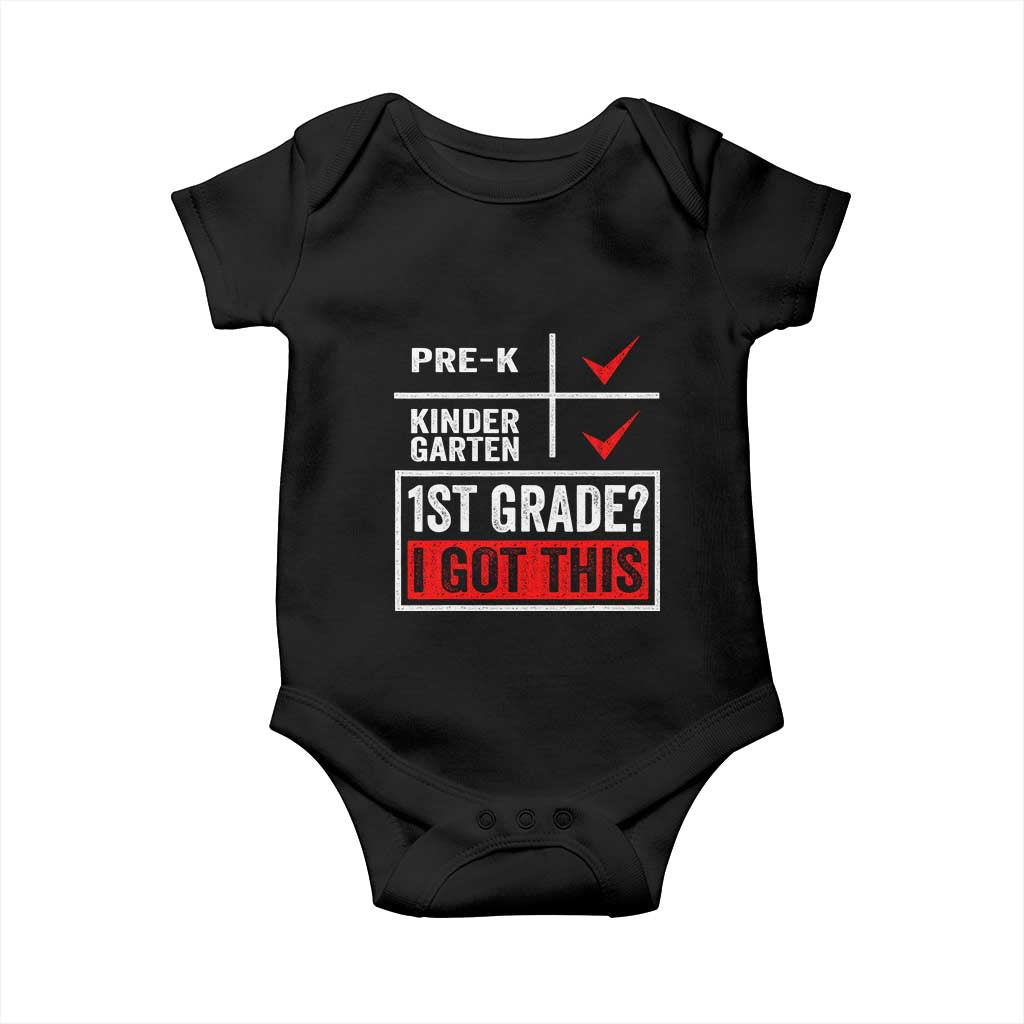 Boys and Girls First Day of First Grade Baby Onesie Back to School