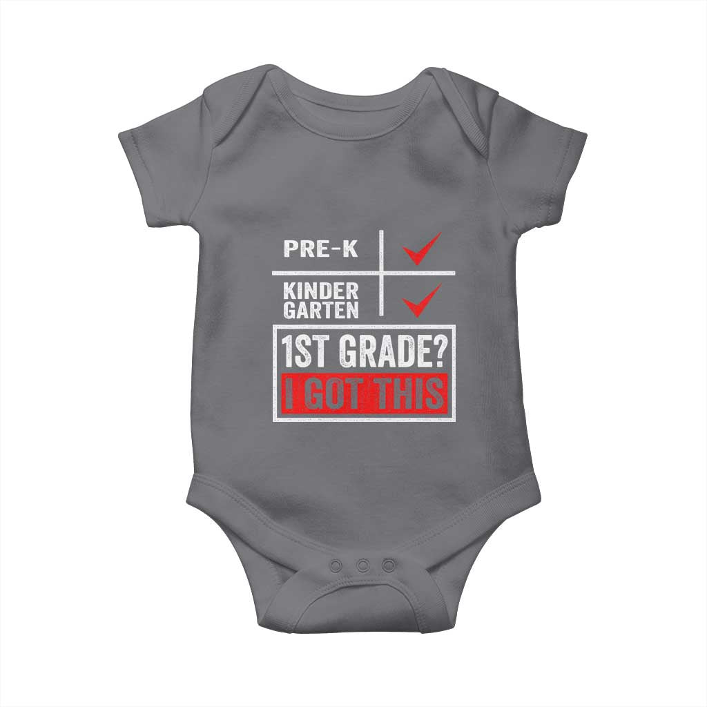 Boys and Girls First Day of First Grade Baby Onesie Back to School