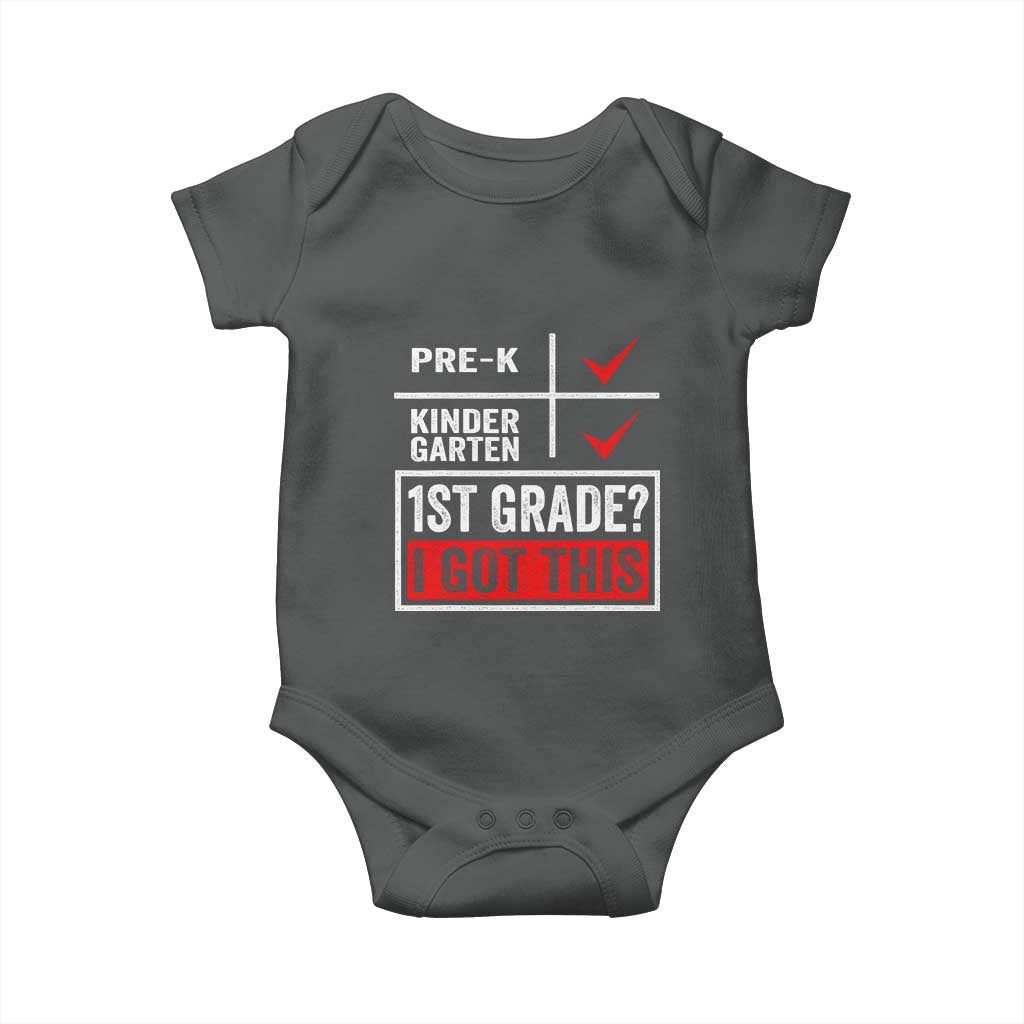 Boys and Girls First Day of First Grade Baby Onesie Back to School