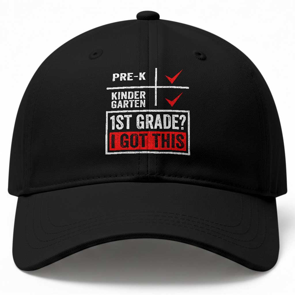 Boys and Girls First Day of First Grade Baseball Cap Back to School