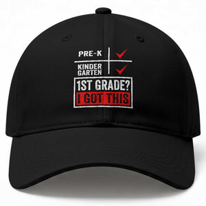 Boys and Girls First Day of First Grade Baseball Cap Back to School