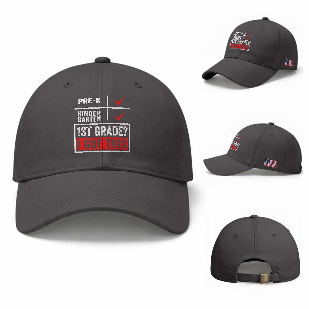 Boys and Girls First Day of First Grade Baseball Cap Back to School