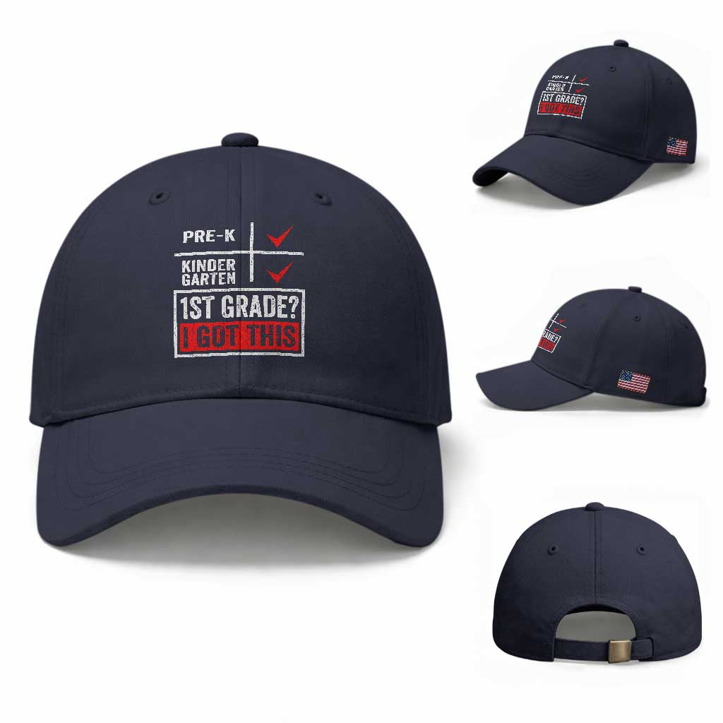 Boys and Girls First Day of First Grade Baseball Cap Back to School
