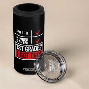 Boys and Girls First Day of First Grade 4 in 1 Can Cooler Tumbler Back to School
