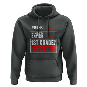 Boys and Girls First Day of First Grade Hoodie Back to School TS01 Dark Heather Print Your Wear