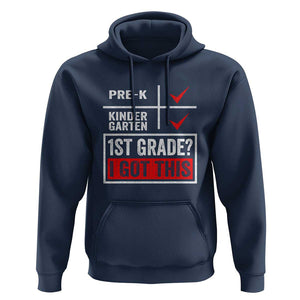 Boys and Girls First Day of First Grade Hoodie Back to School TS01 Navy Print Your Wear
