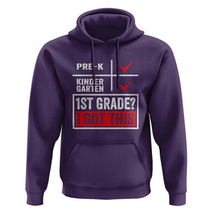 Boys and Girls First Day of First Grade Hoodie Back to School TS01 Purple Print Your Wear