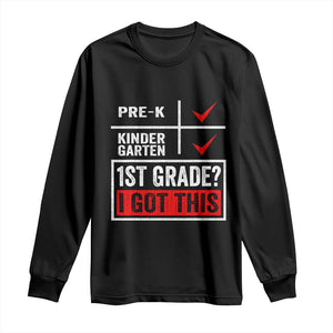 Boys and Girls First Day of First Grade Long Sleeve Shirt Back to School