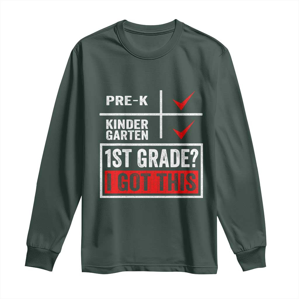 Boys and Girls First Day of First Grade Long Sleeve Shirt Back to School