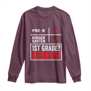 Boys and Girls First Day of First Grade Long Sleeve Shirt Back to School