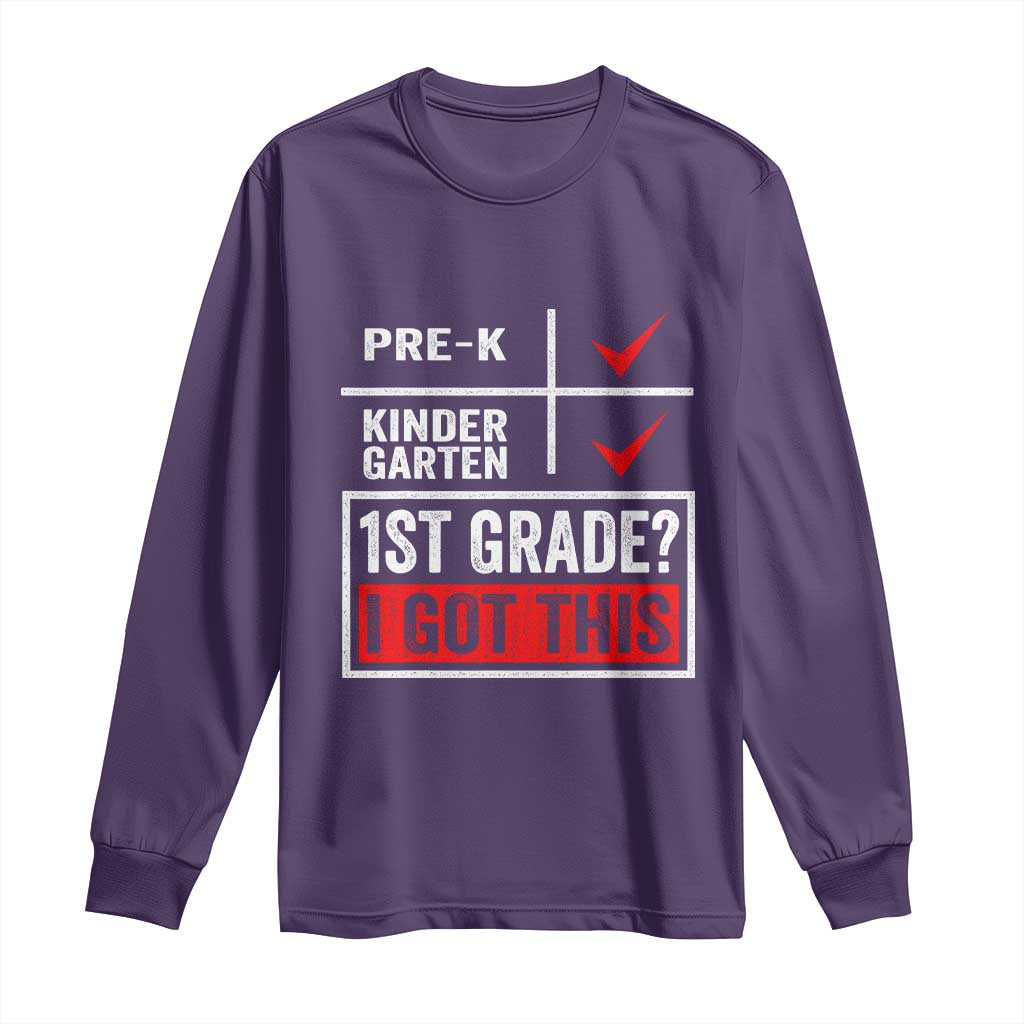 Boys and Girls First Day of First Grade Long Sleeve Shirt Back to School