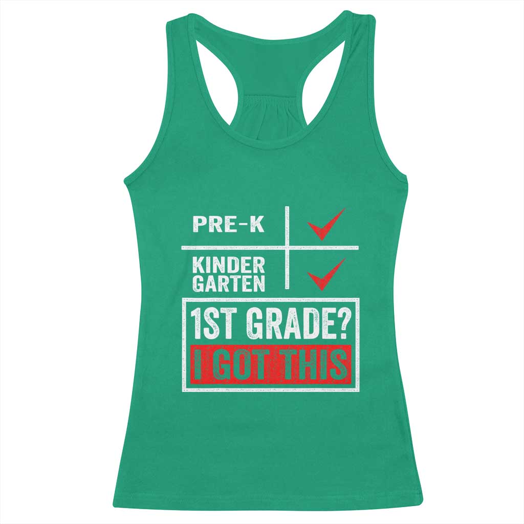 Boys and Girls First Day of First Grade Racerback Tank Top Back to School