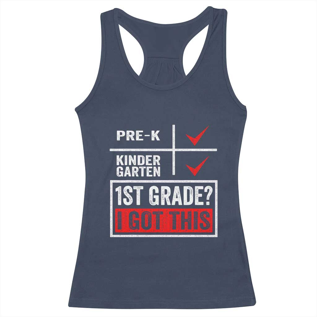 Boys and Girls First Day of First Grade Racerback Tank Top Back to School