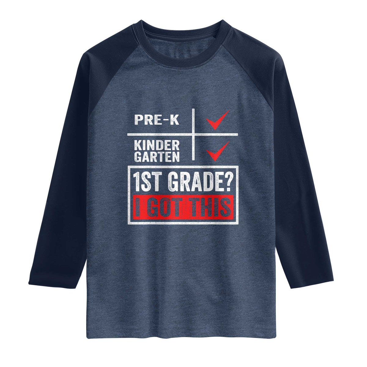Boys and Girls First Day of First Grade Raglan Shirt Back to School