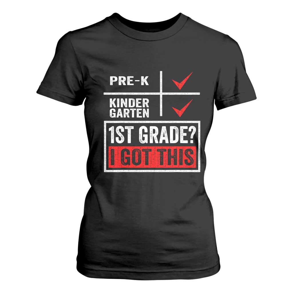 Boys and Girls First Day of First Grade T Shirt For Women Back to School TS01 Black Print Your Wear