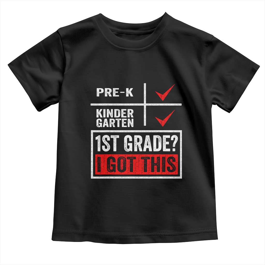 Boys and Girls First Day of First Grade Toddler T Shirt Back to School