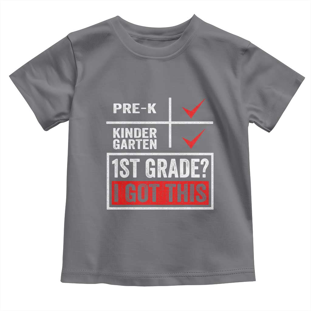 Boys and Girls First Day of First Grade Toddler T Shirt Back to School