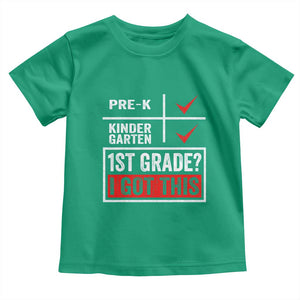 Boys and Girls First Day of First Grade Toddler T Shirt Back to School