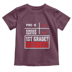 Boys and Girls First Day of First Grade Toddler T Shirt Back to School