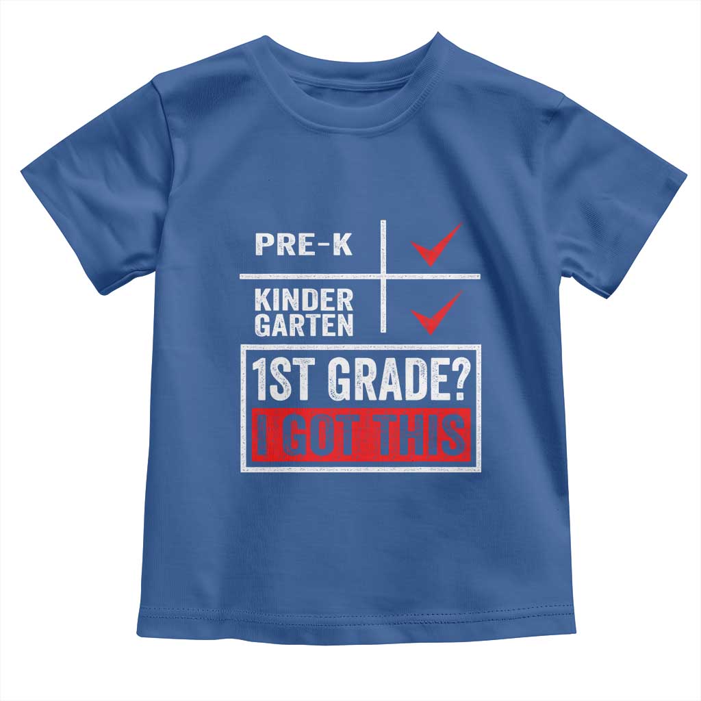 Boys and Girls First Day of First Grade Toddler T Shirt Back to School