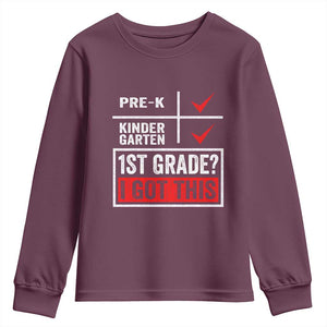 Boys and Girls First Day of First Grade Youth Sweatshirt Back to School