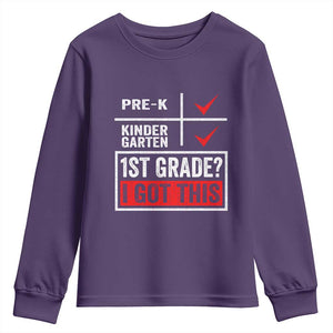 Boys and Girls First Day of First Grade Youth Sweatshirt Back to School