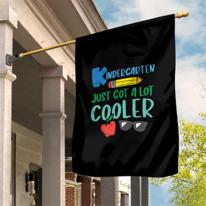 Kindergarten Just Got Cooler Garden Flag Funny 1st Day Back to School Kids Gift