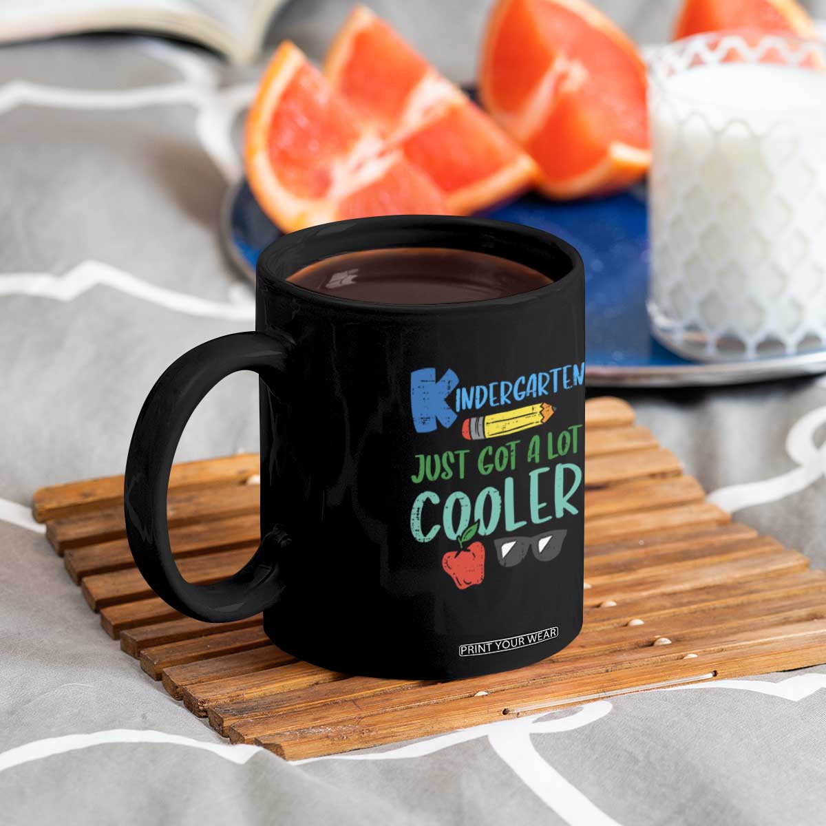 Kindergarten Just Got Cooler Coffee Mug Funny 1st Day Back to School Kids Gift