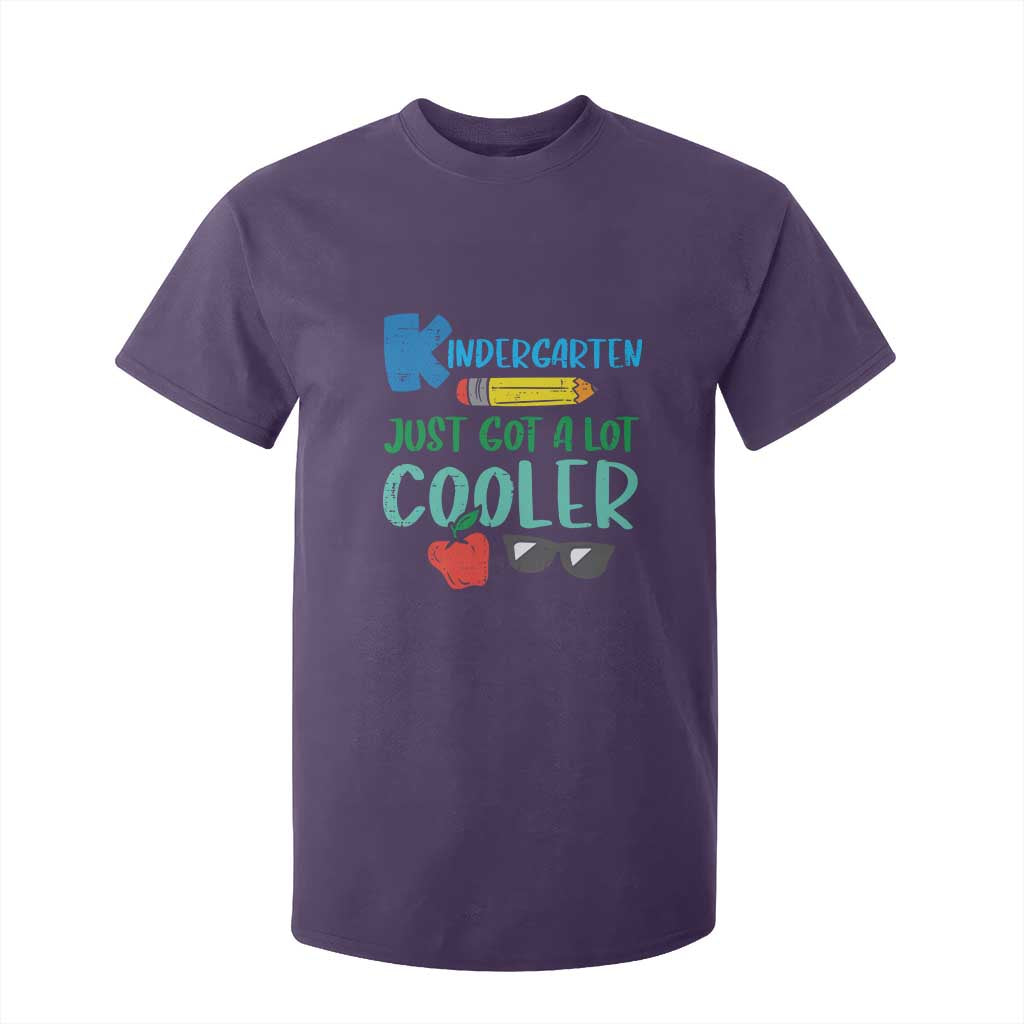 Kindergarten Just Got Cooler T Shirt For Kid Funny 1st Day Back to School Kids Gift