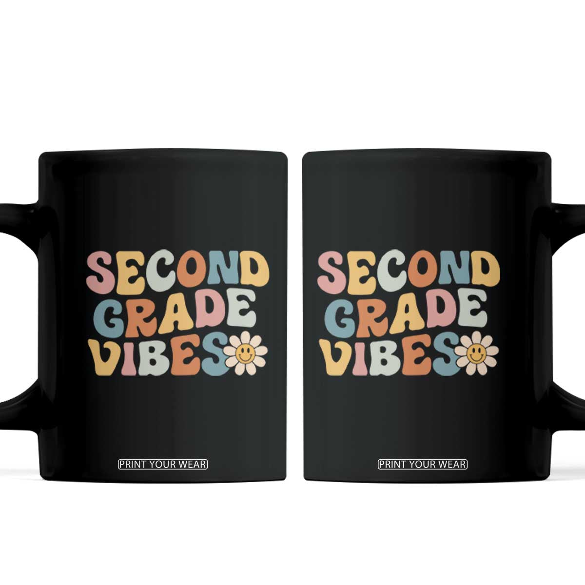 Groovy Retro Second Grade Vibes Coffee Mug Back to School 2nd Grade Team
