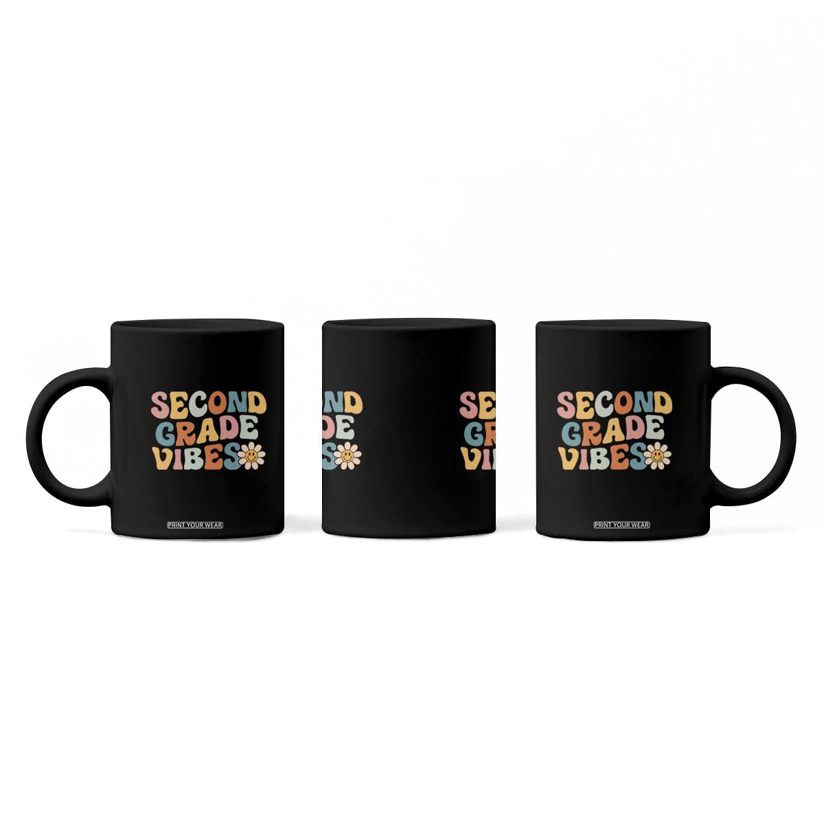 Groovy Retro Second Grade Vibes Coffee Mug Back to School 2nd Grade Team