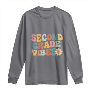 Groovy Retro Second Grade Vibes Long Sleeve Shirt Back to School 2nd Grade Team