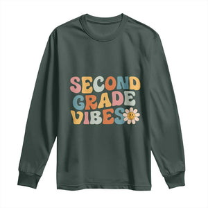 Groovy Retro Second Grade Vibes Long Sleeve Shirt Back to School 2nd Grade Team