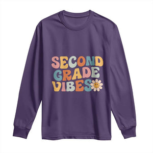 Groovy Retro Second Grade Vibes Long Sleeve Shirt Back to School 2nd Grade Team